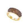 Image 1 : 1 CTW Cognac-brown Colored Diamond Cocktail Ring 10K Yellow Gold