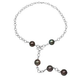 14KWhite Gold 66.24 CTW Pearl & Diamond Necklace - REF-161R4K