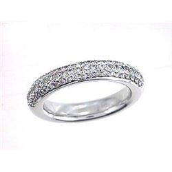 14K White Gold 0.71CTW Diamond Band Ring - REF-86N3A