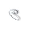Image 1 : 0.15 CTW Natural Diamond Solitaire Promise Bridal Ring 10K White Gold