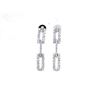 Image 1 : 18K White Gold 0.93CTW Diamond Earring - REF-135A3N