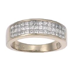 14K White Gold 1CTW Ladies Diamond Ring - REF-134Y3X