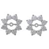 Image 1 : 14K White Gold 1.99CTW Diamond Earring Jackets - REF-231F2M