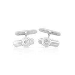 14K Gold 0.1 CTW Diamond Cuff Links - REF-76M5F