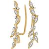 Image 1 : 0.2 CTW Natural Diamond Climber Earrings 10K Yellow Gold