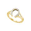0.07 CTW Natural Diamond Horseshoe Lucky Ring 10K Yellow Gold