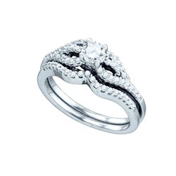 0.75 CTW Natural Diamond Solitaire Bridal Ring 14K White Gold