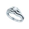 0.75 CTW Natural Diamond Solitaire Bridal Ring 14K White Gold