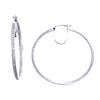 Image 1 : 14K White Gold 1.18CTW Diamond Hoop Earring - REF-139H3W