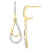 Image 1 : 0.25 CTW Natural Diamond Teardrop Dangle Screwback Earrings 10K Yellow Gold