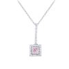 Image 1 : 0.45 CTW 14K White Gold Ladies Slider with Chain - REF-32K8R