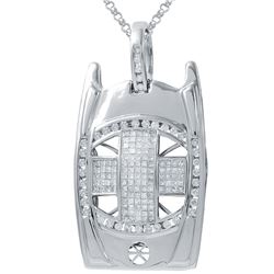 Genuine 2.02 TCW 14K White Gold Ladies Pendant - REF-247R3K