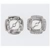 Image 1 : 14K White Gold 0.39CTW Diamond Earring Jackets - REF-62R7K