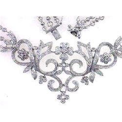 14K White Gold 2.49CTW Diamond Necklace - REF-604M7F