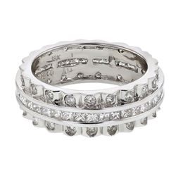 18K White Gold 1.78CTW Diamond Fashion Ring - REF-242H4W