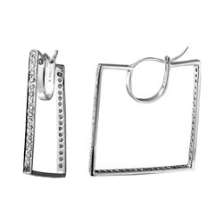 Genuine 1.17 TCW 14K White Gold Ladies Earring - REF-113A2N