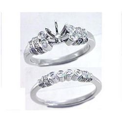 14K White Gold 0.43CTW Diamond Wedding Ring Set - REF-84X8Y