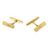 Genuine 0.09TCW 18K Yellow Gold Ladies Cuff Links - REF-91A2N