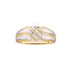Image 1 : 0.14 CTW Natural Diamond 2-row Mens Masculine Band 10K Yellow Gold
