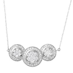 18K Gold 2 CTW Diamond Necklace - REF-218X5Y
