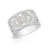 Image 1 : 14K White Gold 0.38CTW Diamond Ring - REF-93M3F