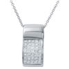 Image 1 : 14K White Gold 0.5CTW Diamond Necklace - REF-53K5R