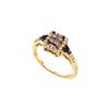Image 1 : 0.5 CTW Princess Cognac-brown Colored Diamond Cocktail Ring 14K Yellow Gold
