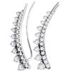0.96 CTW Natural Diamond Climber Earrings 10K White Gold
