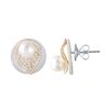 14K Gold 0.56 CTW Diamond & Pearl Earring - REF-112M9F