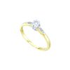 0.06 CTW Natural Diamond Solitaire Bridal Engagement Ring 14K Yellow Gold