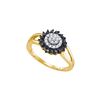 Image 1 : 0.25 CTW Black Colored Diamond Cluster Ring 10K Yellow Gold