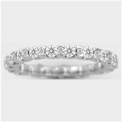 14K White Gold 1.11CTW Diamond Band Ring - REF-101M5F