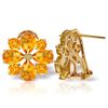 Genuine 4.85 ctw Citrine Earrings Jewelry 14KT Yellow Gold - REF-58W4Y