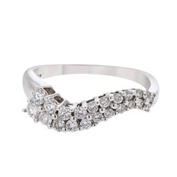 14K White Gold 0.5CTW Diamond Rings - REF-55X3Y