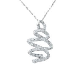 1.17 CTW 14K White Gold Ladies Slider with Chain - REF-121H2W