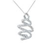 Image 1 : 1.17 CTW 14K White Gold Ladies Slider with Chain - REF-121H2W
