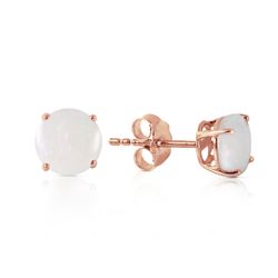 Genuine 0.70 ctw Opal Earrings Jewelry 14KT Rose Gold - REF-18A3K