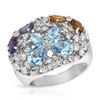 14K Gold 13.85 CTW Amethyst, Citrine & Topaz Ring - REF-189M2F