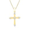 0.1 CTW Natural Diamond Cross Pendant 10K Yellow Gold