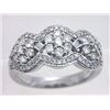 14K White Gold 1.13CTW Diamond Rings - REF-127M7F