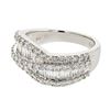 18K WhiteGold 1.52CTW Baguette Fashion Ring - REF-207Y5X