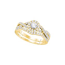 1 CTW Natural Diamond EGL Bridal Engagement Ring 14K Yellow Gold