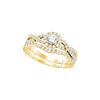 1 CTW Natural Diamond EGL Bridal Engagement Ring 14K Yellow Gold