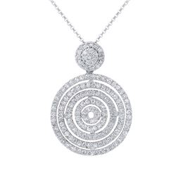 14K Gold 1.92 CTW Diamond Slider with Chain - REF-171K8R