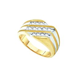 0.5 CTW Mens Natural Diamond Band 10K Yellow Gold