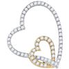 0.33 CTW Natural Diamond Heart Love Pendant 10K Multi-Tone Gold