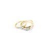 1 CTW Diamond Matching Trio Bridal His & Hers Mens Ring 10K Yellow Gold
