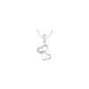 0.15 CTW Natural Diamond Double Heart Valentines Love Pendant 14K White Gold