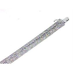 14K White Gold 2.78CTW Diamond Bracelet - REF-424K4R