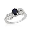 Image 1 : 18KWhite Gold 1.19 CTW Sapphire & Diamond Ring - REF-84N6A